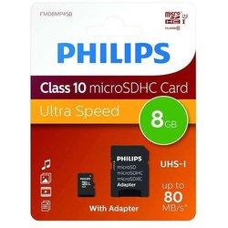 PHILIPS UHS-I MICRO SDXC CARD 8GB  + ADAPTER