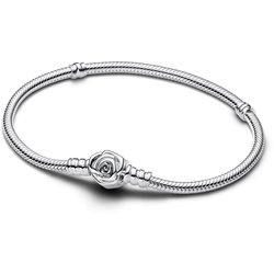 PANDORA Moments Pulsera Serpiente Broche Flor Rosa 593211C00