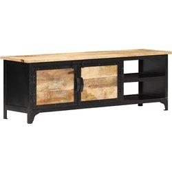 Mueble de TV de madera maciza de mango 120x30x40 cm