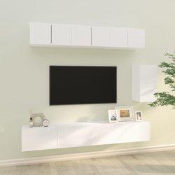 Conjunto 6 de muebles para TV VIDAXL madera contrachapada blanco