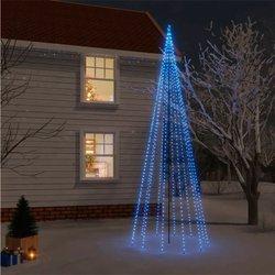 Árbol de Navidad con punta azul 732 LED 500 cm