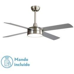 Ventilador De Techo Con Luz Serie Nevery Color Haya/plata