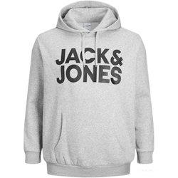 Hoodie JACK & JONES Algodón Hombre (4XL - Gris)