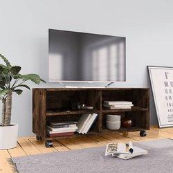 Mueble De Tv Con Ruedas VIDAXL Marrón Madera contrachapada