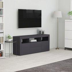 Mueble TV gris 120x30x50 cm madera multicapa