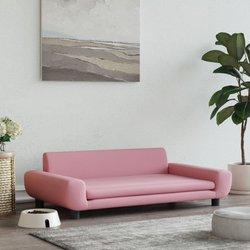 Cama de perro rosa de 100x54x33 cm en terciopelo