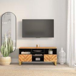 Mueble De Tv VIDAXL Marrón Madera (100x33.5x46 cm)