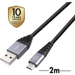 muvit Tiger cable USB Micro USB 2,4A 2m gris