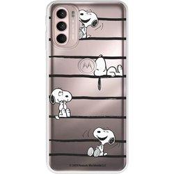 Funda para Motorola Moto G41 Oficial de Peanuts Snoopy rayas - Snoopy