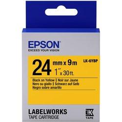 Epson LK-6YBP cinta negro sobre amarillo pastel 24 mm