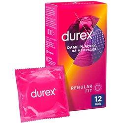 Durex - Preservativos Dame Placer para Mayor Sensación, Pack 12 Condones, Sexo Seguro