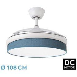 Ventilador DC Moda 72W Blanco/Azul 3 Aspas FABRILAMP