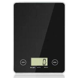 Peso para Cocina, Báscula Digital de Cocina con Pantalla LCD, Peso Eléctrica para Comida, Balanza Cristal Templado Hornear, Alimentos, Reposteleria, etc 5 kg