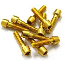 TORNILLOS ALU7075T6 M6X25 ORO ANODIZADO (10UNI)