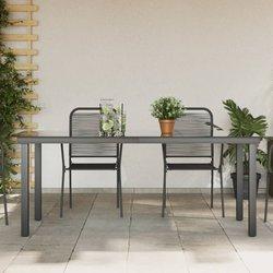 Mesa Jardin VIDAXL Negro Cristal (190x90 cm)