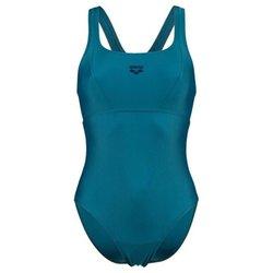 Bañador de natación arena solid swimsuit mujer deep teal