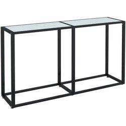 Mesa consola VIDAXL Blanco Cristal (140x35x75,5 cm)