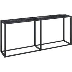 Mesa consola VIDAXL Negro Cristal (180x35x75,5 cm)