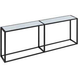 Mesa consola VIDAXL Blanco Cristal (220x35x75,5 cm)