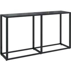 Mesa consola vidrio templado negro 140x35x75,5cm