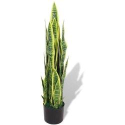 Sansevieria Planta Artificial con Jarrón 90 cm Verde