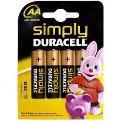 Pack pilas DURACELL Simply LR06 AA x 4 uds