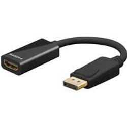 Goobay DisplayPort/HDMI 0,1 m HDMI tipo A (Estándar) Negro