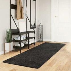 Modern Anthracite Long PAMPLONA Alfombra Shaggy 80x250cm