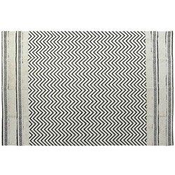 Home Decor Alfombra Negra En Zigzag 160x226x0.7 Cm