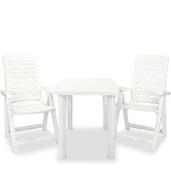 Plástico blanco 3 PCs Bistro Set