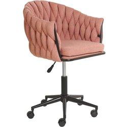 Silla de Oficina BELIANI Milan de Poliéster Rosa 61X58X90