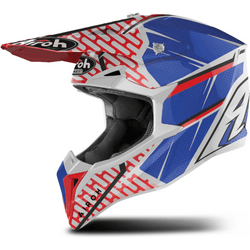 Airoh Casco de Cross  Wraap Idol Azul-Rojo Brillante