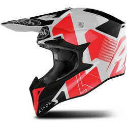 Airoh Casco de Cross  Wraap Raze Rojo