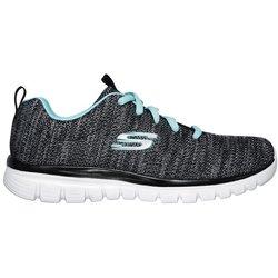 Zapatillas skechers graceful-twisted for mujer black & silver tur