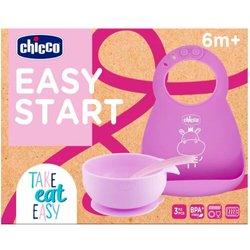 Chicco Set Papá Silicona Rosa 6M+