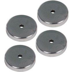 Silverline lot de 4 aimants en ferrite - gris