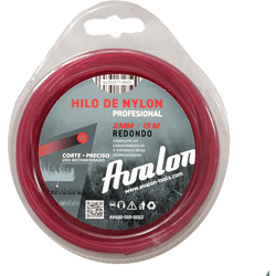 Avalon - hilo redondo de nylon universal para desbrozadora y cortacésped (2 mm x 15 m)