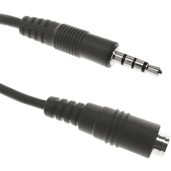 Cable de audio auricular y micrófono minijack 4 pin 3.5mm para macho a hembra de 10m