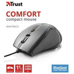 Ratón TRUST Max Track Mini (1000 dpi - Negro)