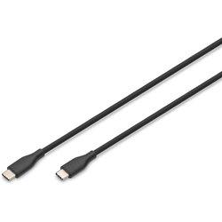 Digitus Cable de conexión USB-C de silicona, 1 m, negro