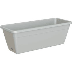 Jardinera auto riego de polipropileno venezia gris / plata 50x19.5 cm