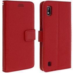 Funda libro cartera con F. Soporte para Samsung Galaxy A10 - Rojo