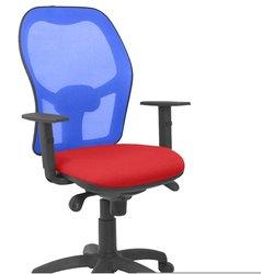 Silla Jorquera malla azul asiento bali rojo