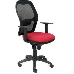 Silla Jorquera malla negra asiento bali granate