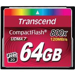 Transcend 64GB 800x CF memoria flash CompactFlash MLC