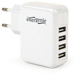 Cargador Adaptador ENERGENIE EG-U4AC-02 4 USB Blanco