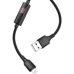 Cable HOCO DATA-HOCO-TIMER-IP5 (Lightning - USB - Negro)