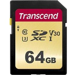 Transcend 64GB, UHS-I, SD memoria flash Clase 10