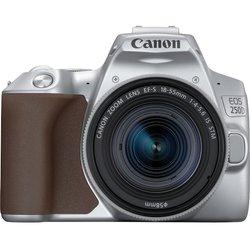 Canon 250D 24MP WiFi Plata + Objetivo EF-S 18-55mm F4-5.6 IS STM