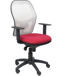 Silla Jorquera malla blanca asiento bali granate